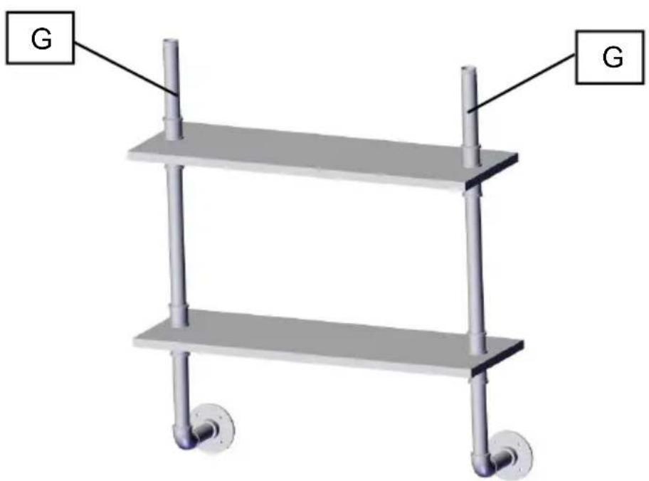 Vevor WPSR-XM007 - PIPE SHELVES ASSEMBLE - 7