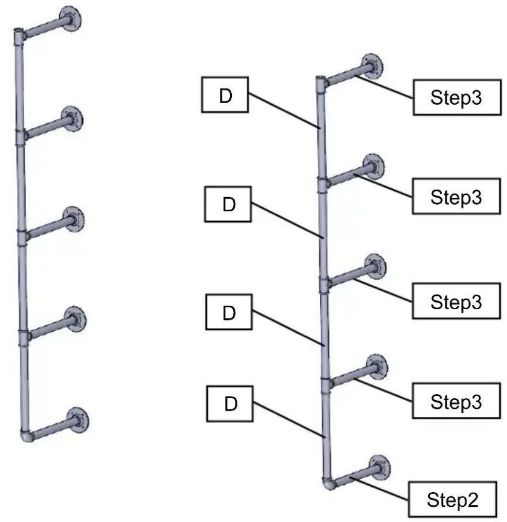 Vevor WPSR-XM017 - PIPE SHELVES ASSEMBLE - 4