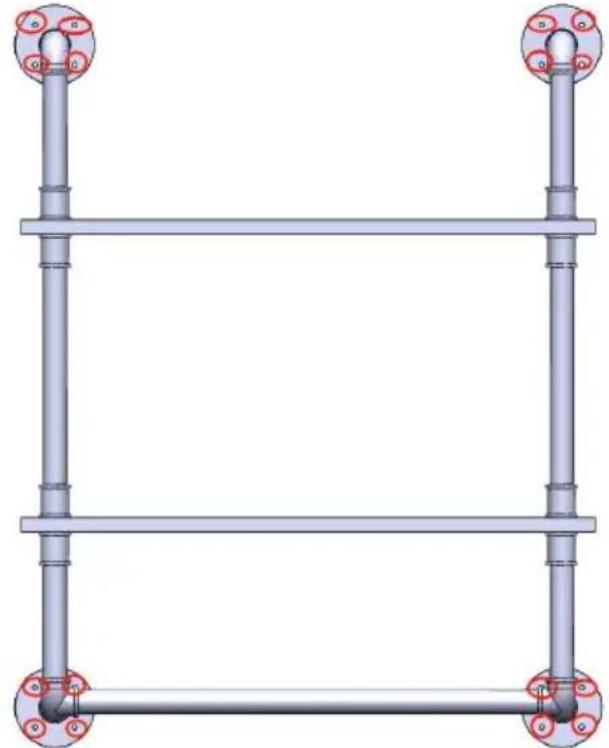 Vevor WPSR-XM006 - ATTACH PIPE SHELVES TO THE WALL - 1