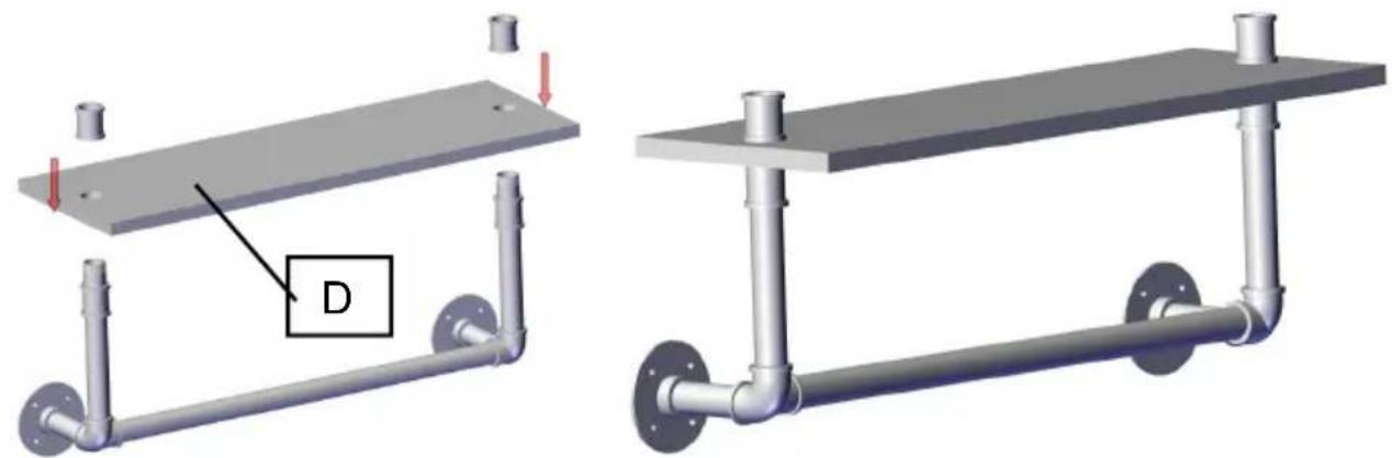 Vevor WPSR-XM006 - PIPE SHELVES ASSEMBLE - 5