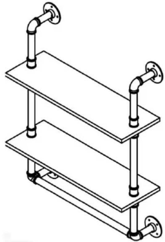 Vevor WPSR-XM006 - PIPE SHELVES - 1