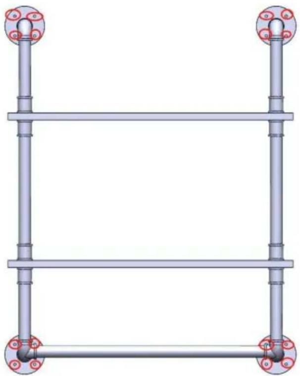 Vevor WPSR-XM006 - FISSARE GLI SCAFFALI TUBO ALLA PARETE - 1