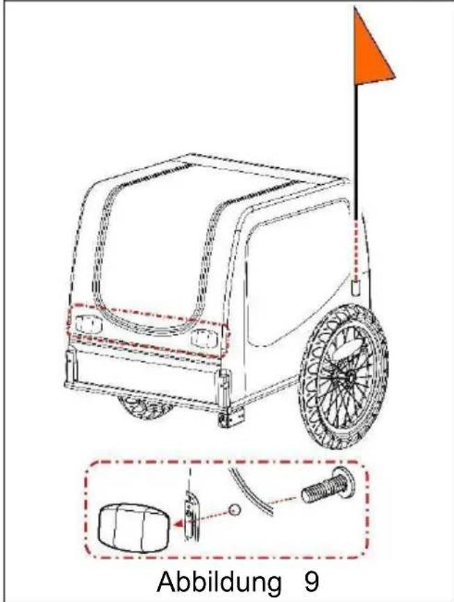 Vevor TS806 - Anbringen der Flagge - 1