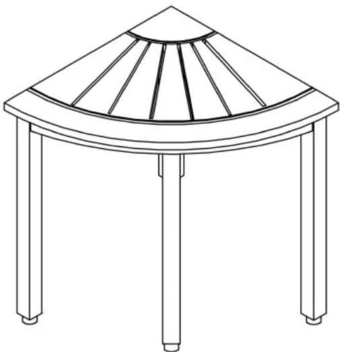 Vevor TE23K1005 - CORNER SHOWER BENCH - 1