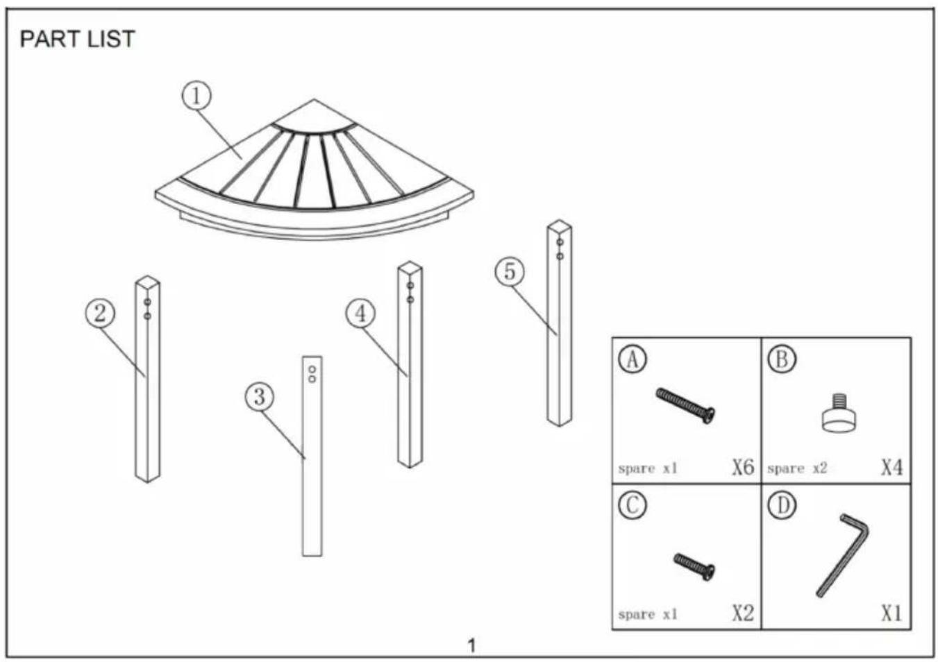 Vevor TE23K1005 - PART LIST - 1