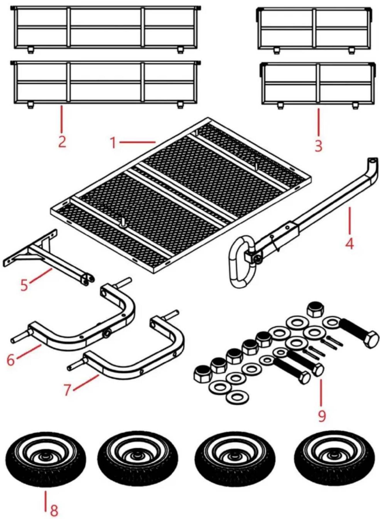 Vevor V1200 - PARTS LIST - 10