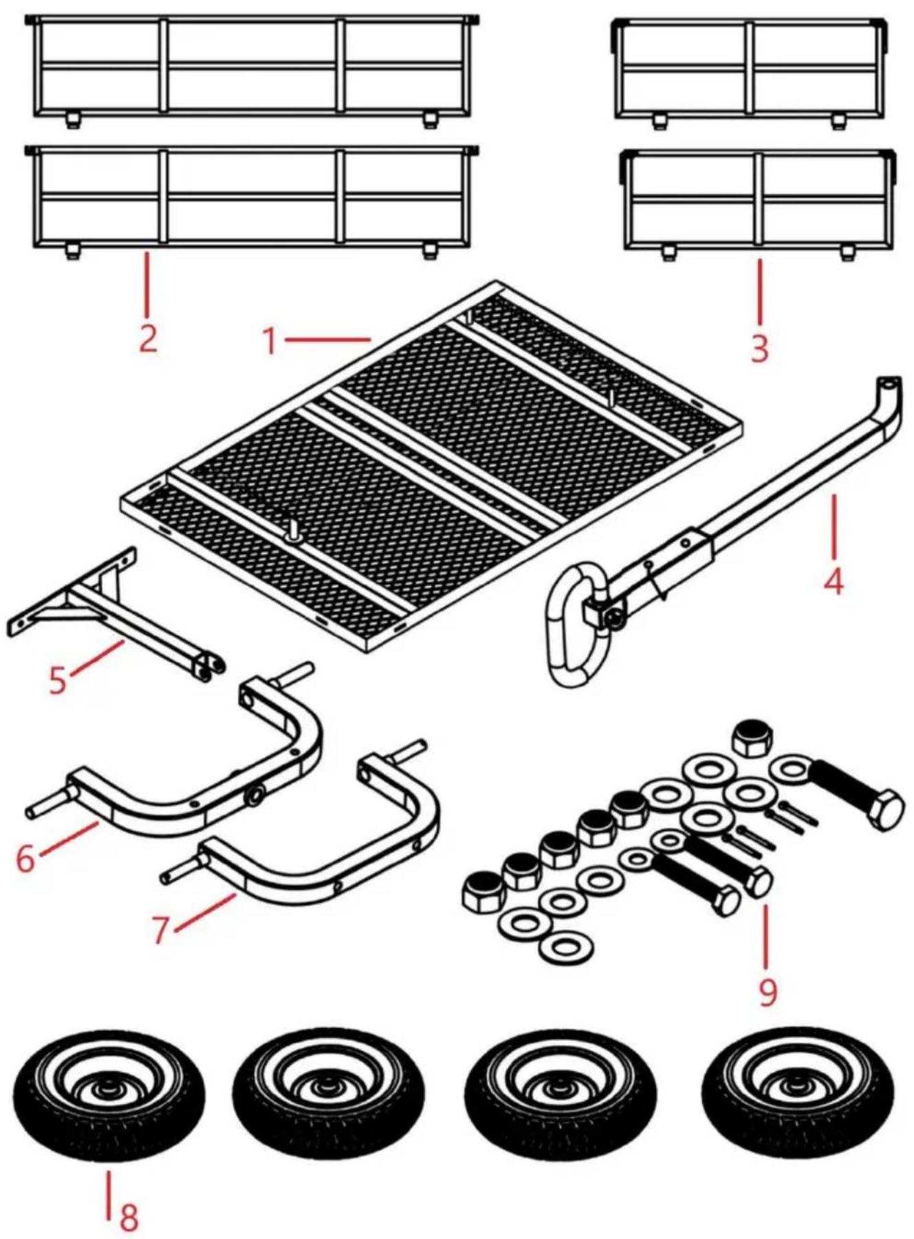 Vevor V1200 - PARTS LIST - 10