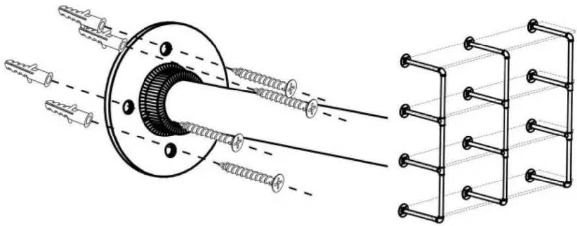 Vevor WPSR-XM015 - FIXEZ LES ÉTAGÈRES DE TUYAUX AU MUR - 4