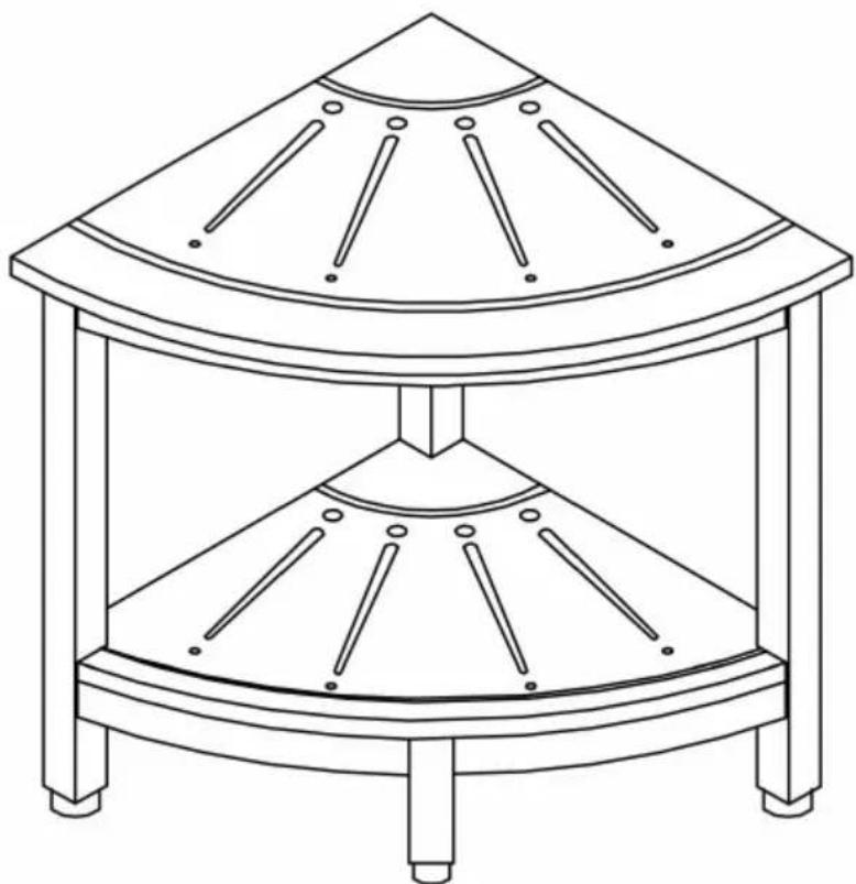 Vevor TE23K1001 - CORNER SHOWER BENCH - 1
