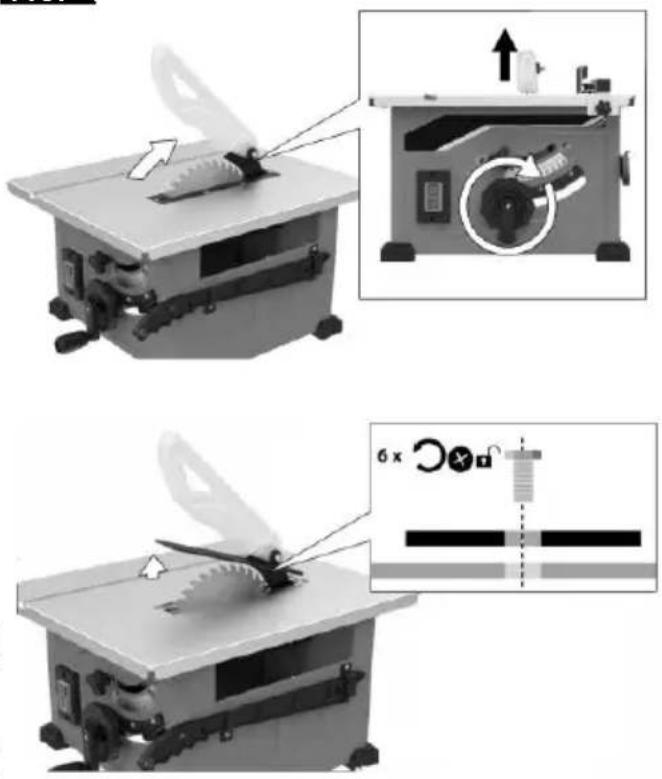 Vevor WTS210F - CHANGING THE BLADE - 2