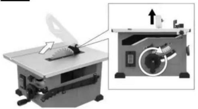 Vevor WTS210F - ENTFERNEN UND INSTALLIEREN DER KLINGE - 2