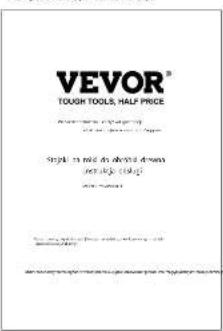 VEVOR® TOUGH TOOLS, HALF PRICE Sugals are sold on the above drawing and take into a copy. The product is not yet used to use any other material in this section.