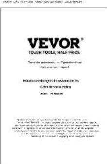 Product label for VEVOR TOUGH TOOLS, showing product name, price, and manufacturer information.