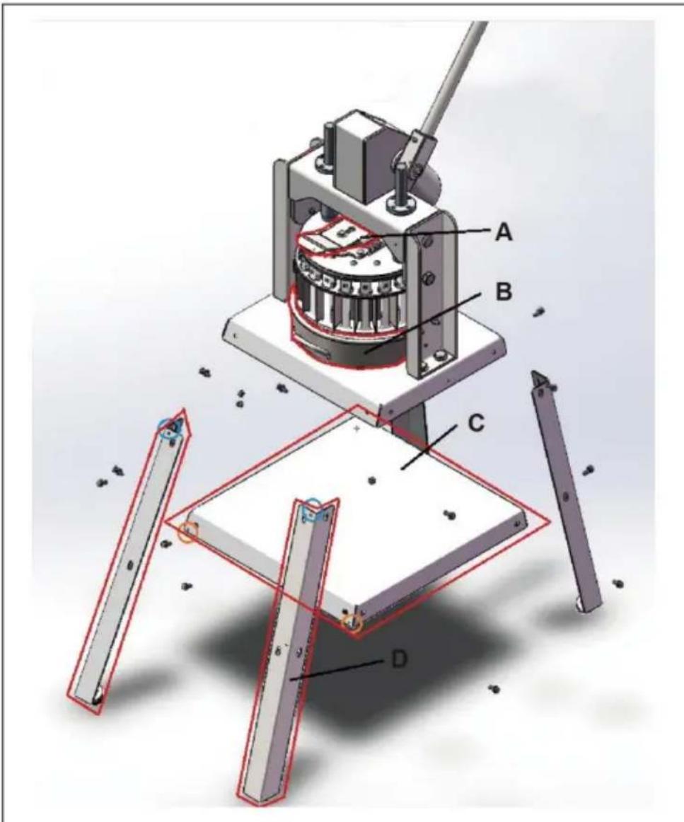 Vevor XZ-40 - Productdiagram - 1