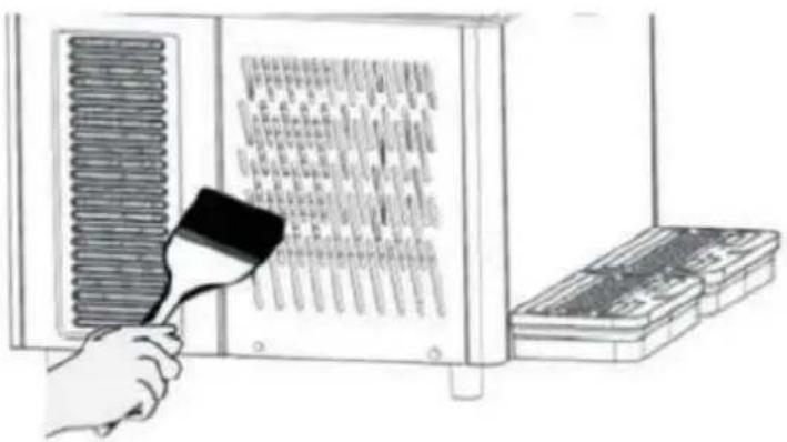 Vevor XRJ4LX2 - Cleaning condenser of two-bowl slush machine According to the following instructions: - 1