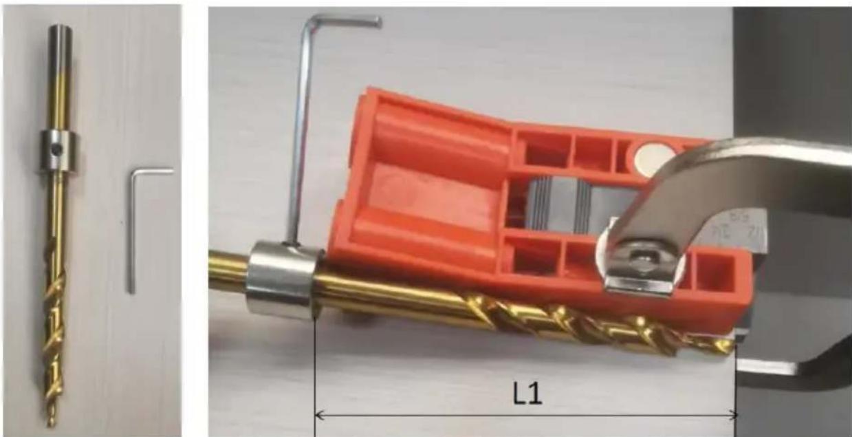 Vevor XRS026 - Adjust the depth of the hole - 1