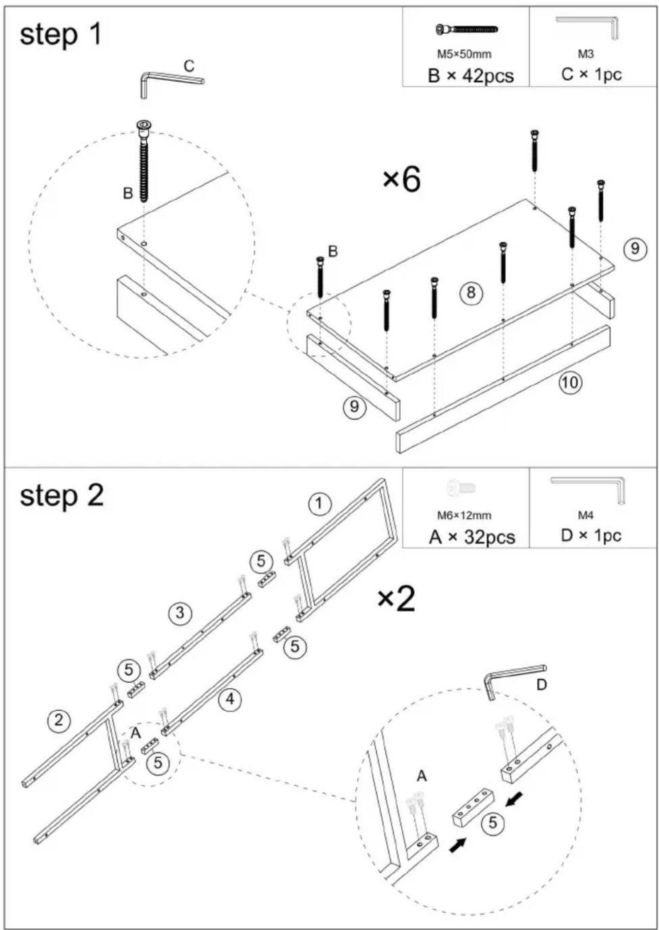 Vevor YJX-BS003 - ASSEMBLY STEPS - 1