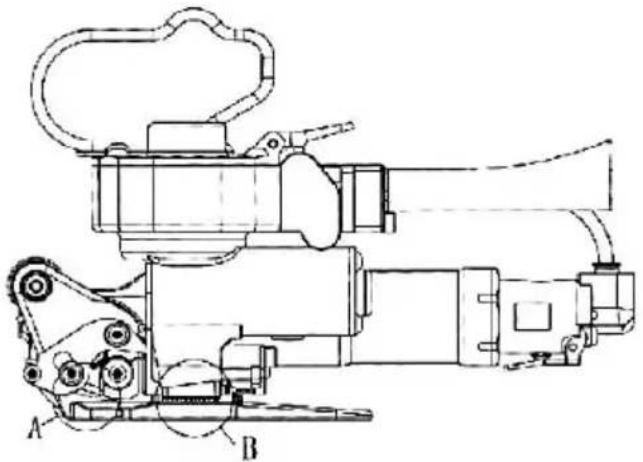 Vevor XQD19 - Distance(a)between tightening pulley and tightening toothed plate - 1