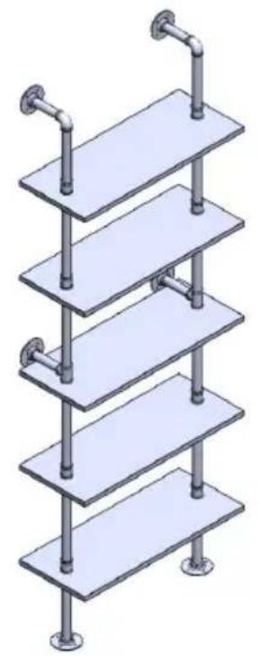 Vevor WPSR-XM013 - ATTACH PIPE SHELVES TO THE WALL - 1