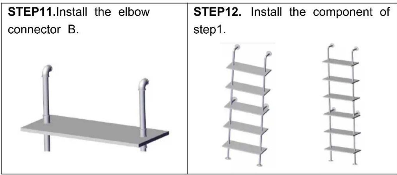 Vevor WPSR-XM013 - PIPE SHELVES ASSEMBLE - 11