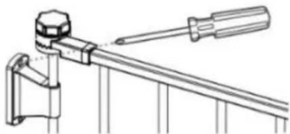Vevor YFB1001B - Opzione A: installazione del cancello tra due pareti - 2