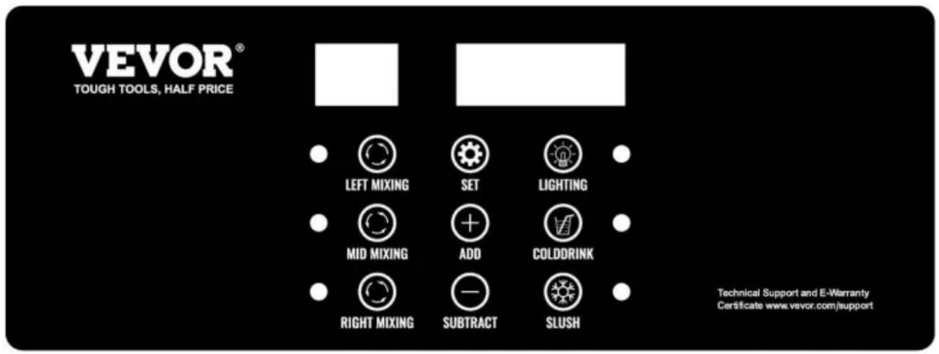 Vevor XN360B - Diagramma del pannello: - 1