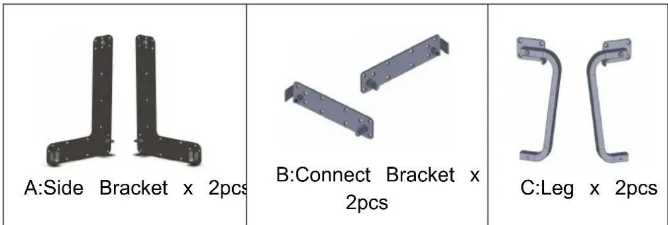 Vevor YFVTW245 - List of kit parts - 1