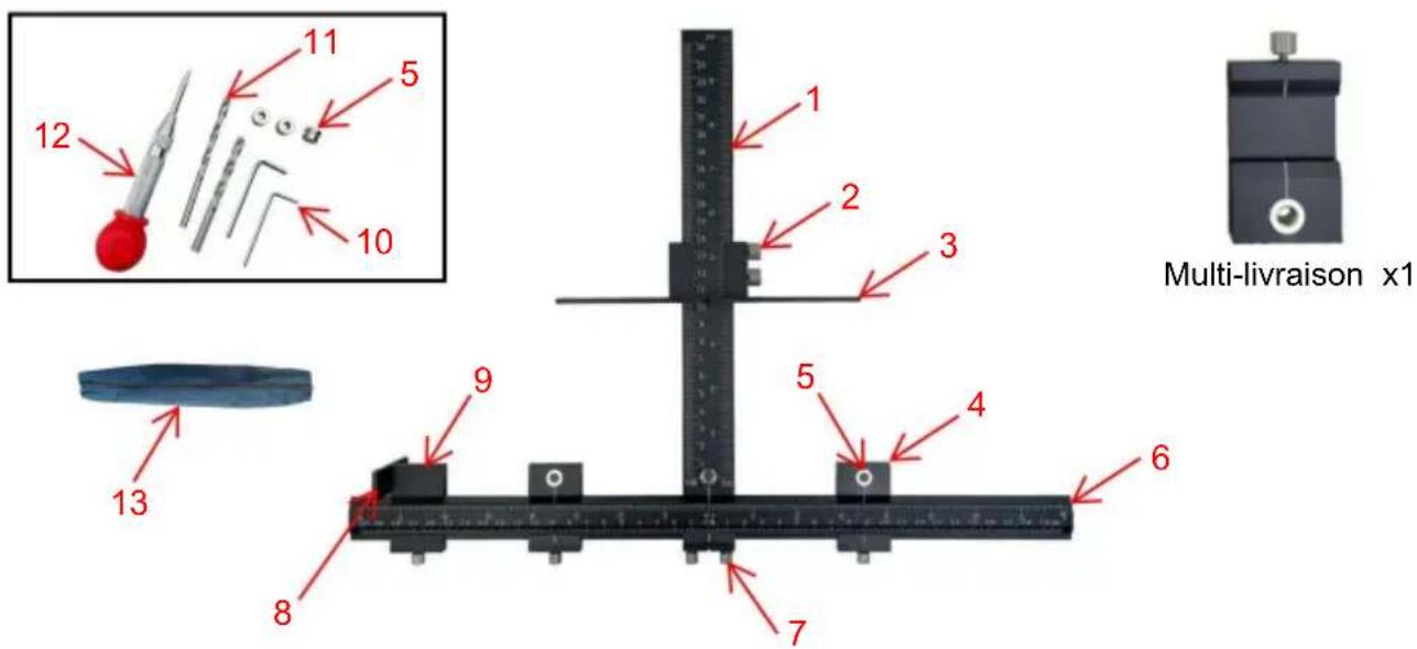 Vevor XRSS2305 - SCHÉMA DE STRUCTURE ET COMPOSANTS - 1