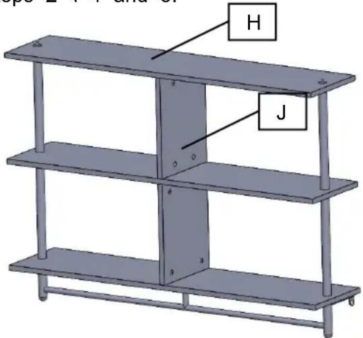 Vevor WPSR-XM011 - PIPE SHELVES ASSEMBLE - 7