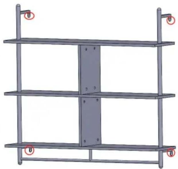 Vevor WPSR-XM011 - ATTACH PIPE SHELVES TO THE WALL - 5