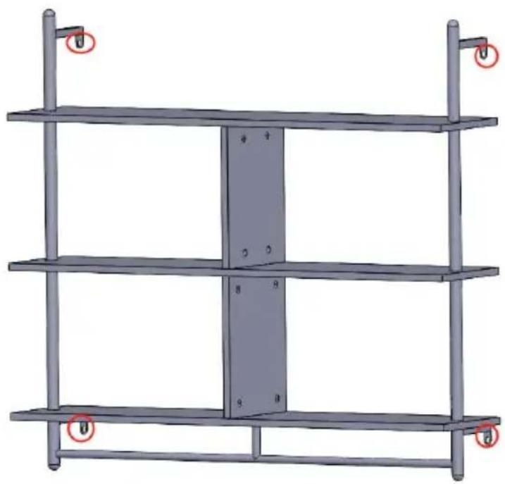 Vevor WPSR-XM011 - ATTACH PIPE SHELVES TO THE WALL - 1