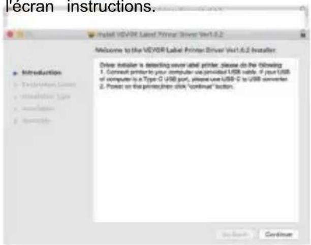 Vevor Y486 - Pilote Installation pour MacOS - 1