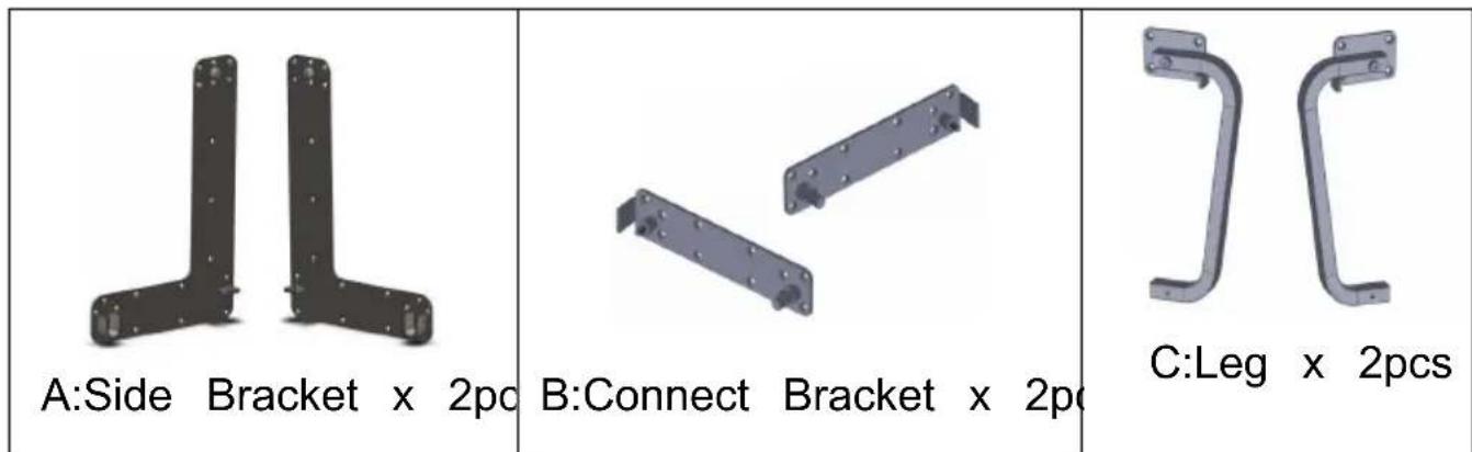 Vevor YFVFU244 - List of kit parts - 1