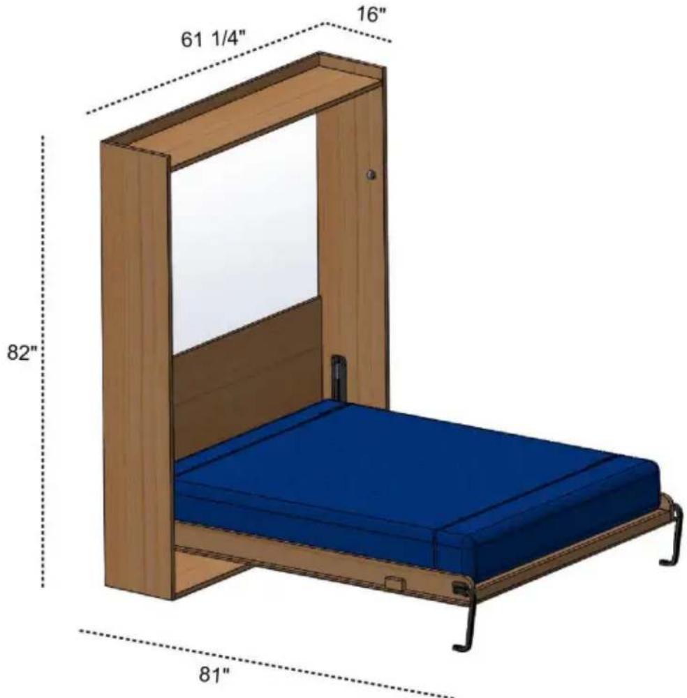 Vevor YFVFU244 - Eignung des Murphy-Bett-Kits Vollvertical - 1