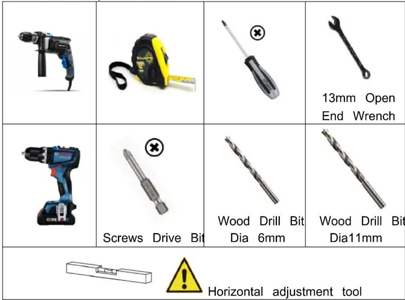 Vevor YFVFU244 - Install the required tools - 1