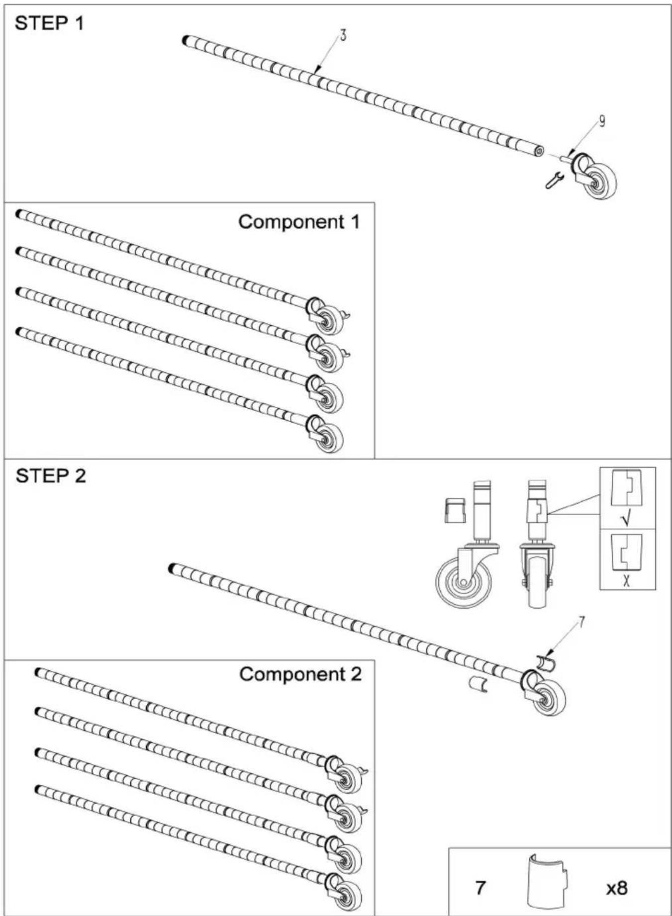 Vevor YC0002 - ASSEMBLY STEP - 1