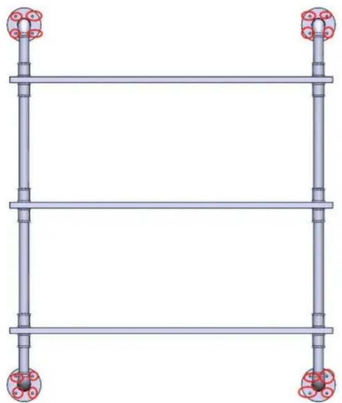 Vevor WPSR-XM008 - Rohrregale an der Wand befestigen - 1