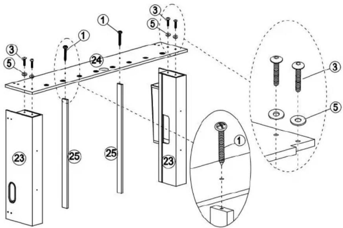 Vevor SUO-5429L - ASSEMBLY INSTRUCTIONS: - 1