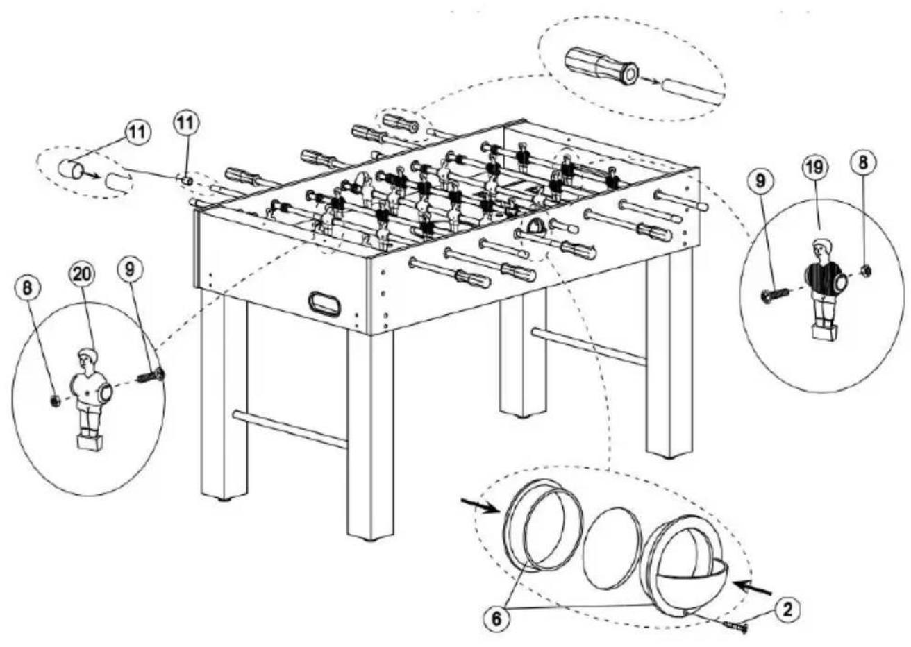 Vevor SUO-5429L - ASSEMBLY INSTRUCTIONS: - 11
