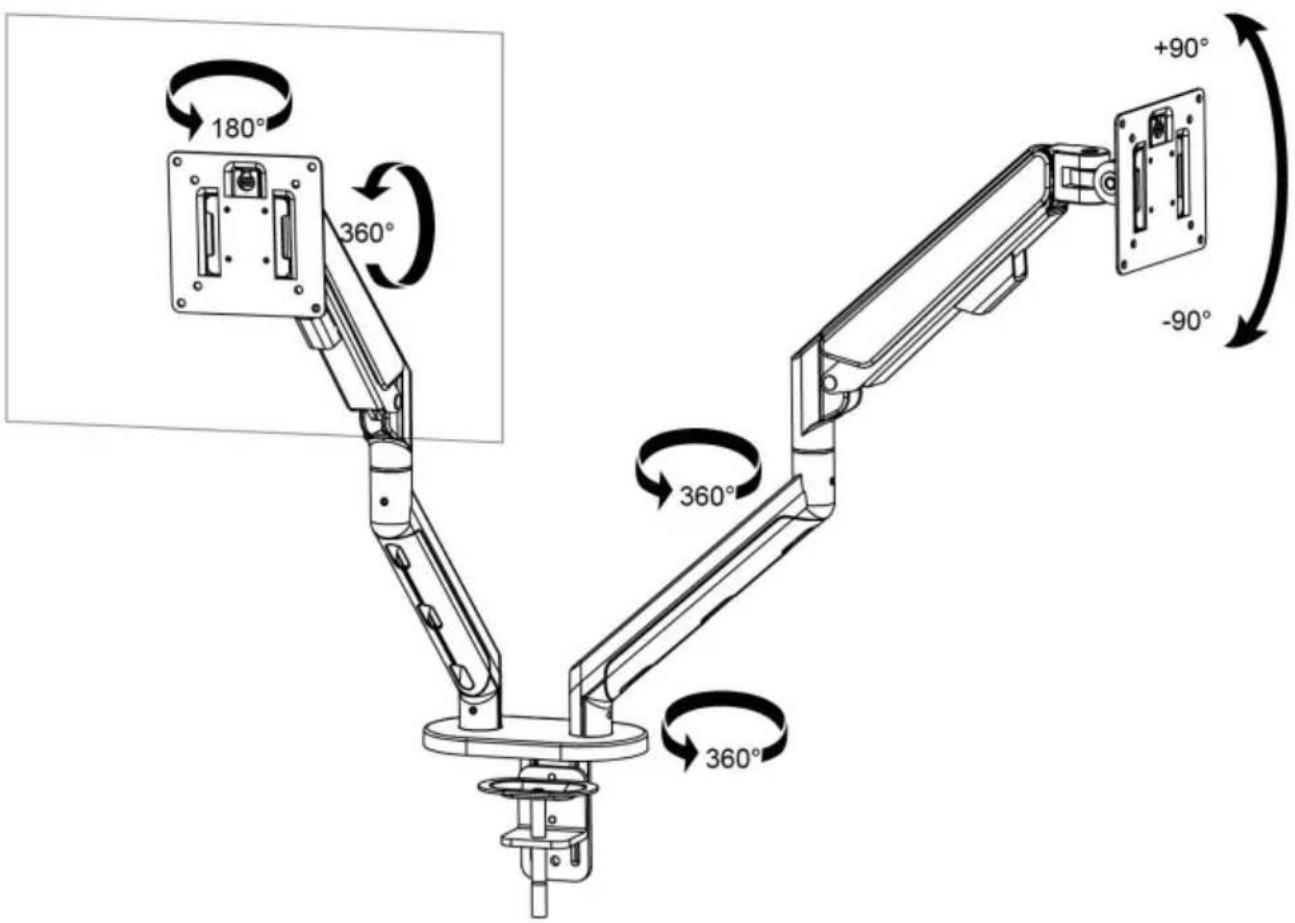 Vevor ZD200 - Case 2: Monitor/Arm pops up (after install your monitor) - 4