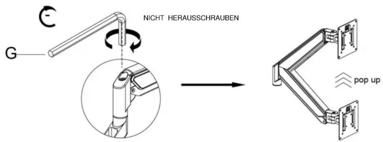 Vevor ZD200 - Case 2: Monitor/Arm pops up (after install your monitor) - 1