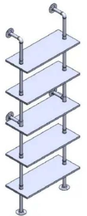 Vevor WPSR-XM014 - ATTACH PIPE SHELVES TO THE WALL - 1