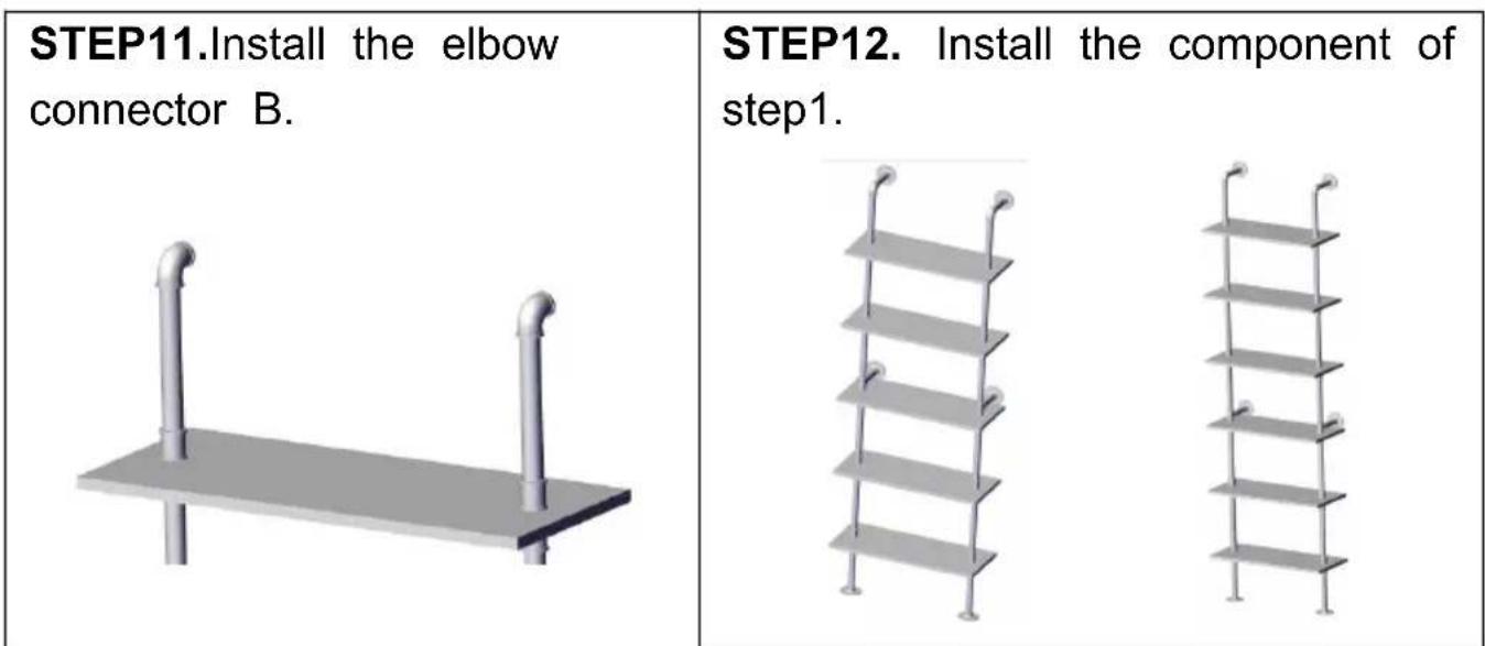 Vevor WPSR-XM014 - PIPE SHELVES ASSEMBLE - 11