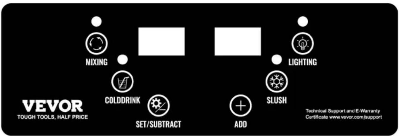 Vevor XN120B - Panel Diagram: - 3
