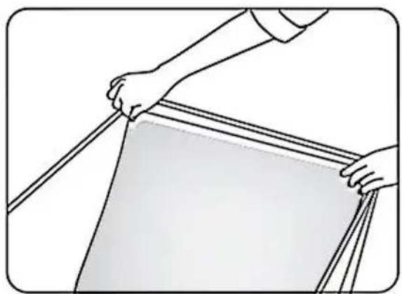 Vevor ZC-DYSY-01 - Attaching the color backdrop cloth - 1