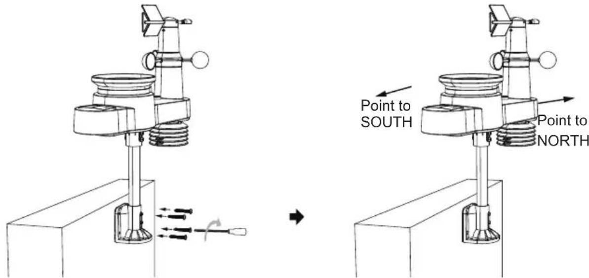 Vevor YT60310 - MOUNTING THE WIRELESS 5-IN-1 OUTDOOR SENSOR - 1