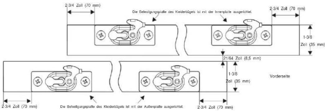 Vevor YMXT-XC40-8B - SCHIEBETÜRBESCHLÄGE Passend für 35 und 45 mm dicke Holztüren - 13