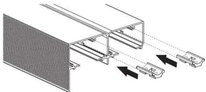 Vevor YMXT-XC40-8B - Place the 2nd soft close actuator/trigger into the track and have it 216 mm from the end plates. - 1