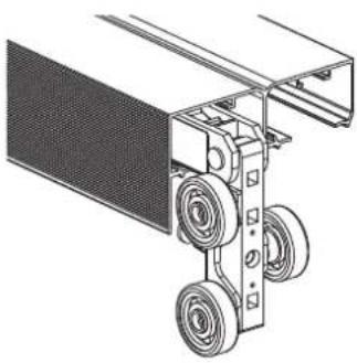 Vevor YMXT-XC40-8B - Insert Soft Close Hanger into Track.(Idle wheels first) - 2