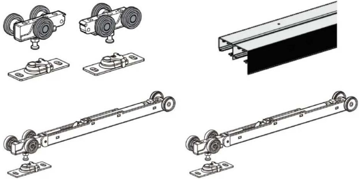 Vevor YMXT-XC40-8B - Set porta scorrevole - 1